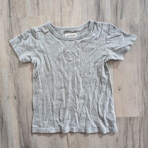 Mini Mioche Kids' Gray Crewneck Tee, 3/4T (V5)